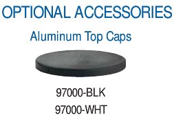 black round aluminum cap