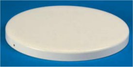 white round aluminum disc